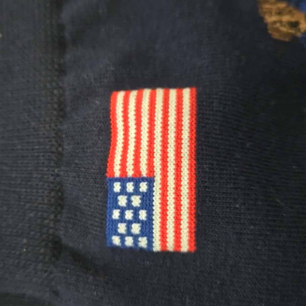 Polo Ralph Lauren Navy Blue Bear Dress Socks,new - Picture 3 of 6
